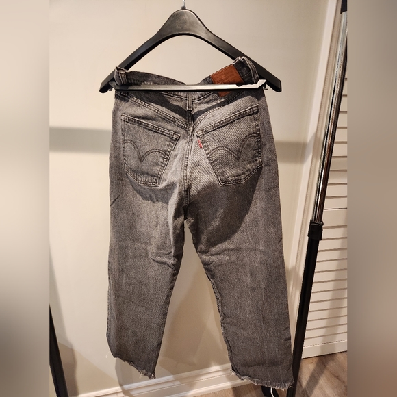 Levi's Women Size 29 Ribcage Straight Gray Jeans - Picture 4 of 5